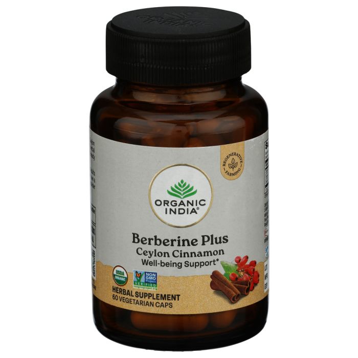 ORGANIC INDIA: Berberine Plus Ceylon Cinnamon, 60 vc
