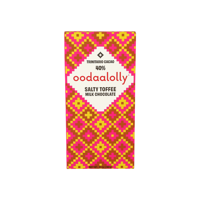 OODAALOLLY: Salty Toffee Milk Chocolate Bar, 2.1 oz