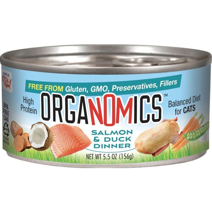 ORGANOMICS: Salmon and Duck Dinner for Cats, 5.5 oz