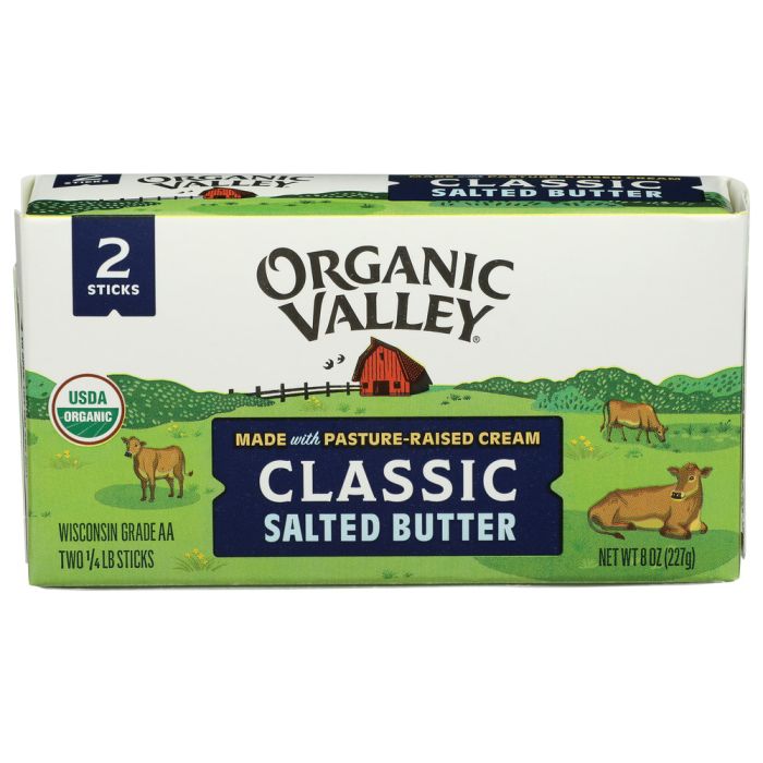 ORGANIC VALLEY: Organic Classic Salted Butter, 8 oz
