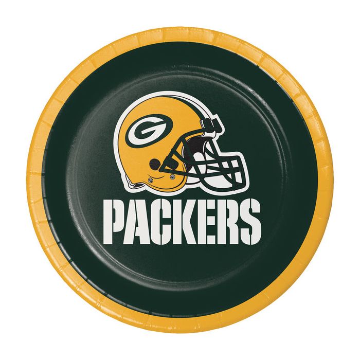 CREATIVE CONVERTING: Green Bay Packers Luncheon Plate, 8 ea