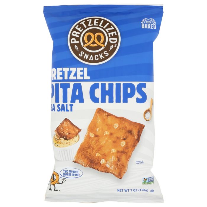 PRETZELIZED SNACKS: Sea Salt Pretzel Pita Chips, 7 oz