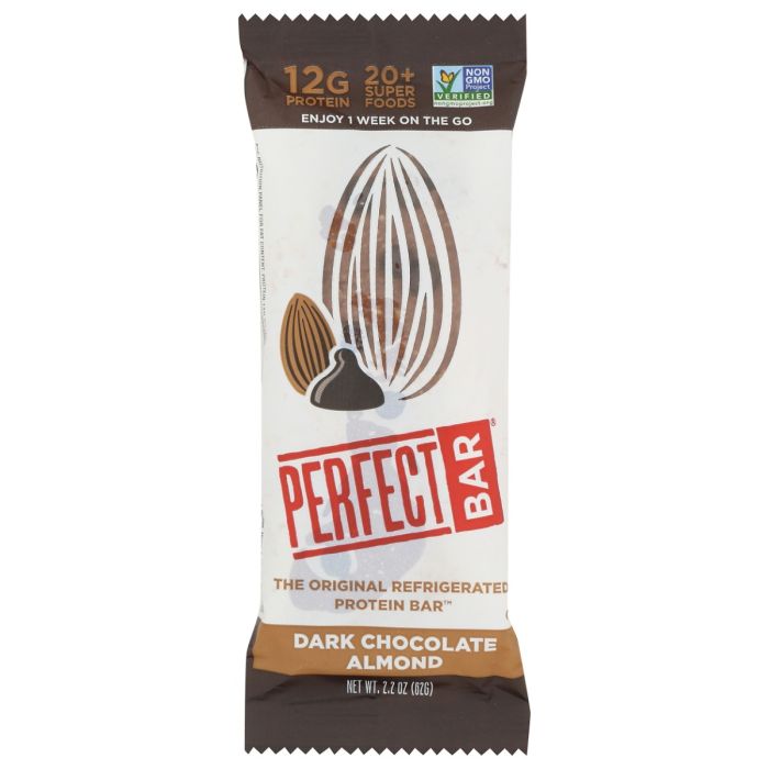 PERFECT FOODS: Dark Chocolate Almond Bar, 2.2 oz