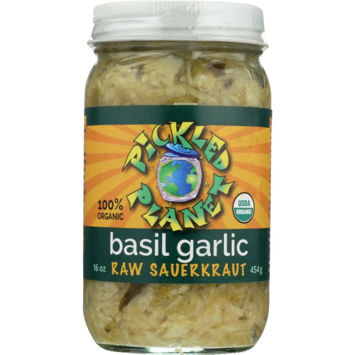 PICKLED PLANET: Basil Garlic Sauerkraut, 16 oz