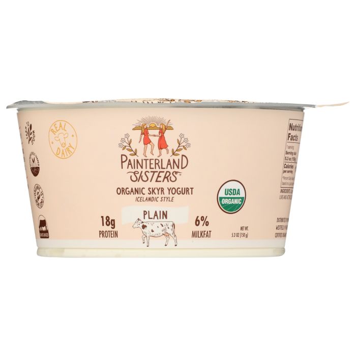 PAINTERLAND SISTERS: Plain Organic Skyr Yogurt, 5.3 oz