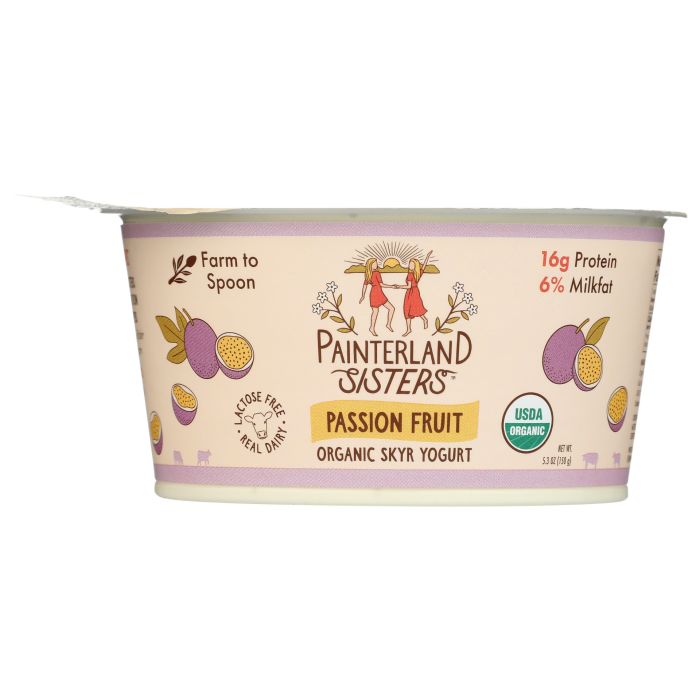 PAINTERLAND SISTERS: Passion Fruit Organic Skyr Yogurt, 5.3 oz
