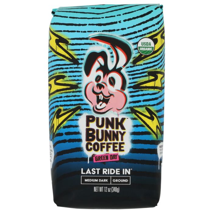 PUNK BUNNY COFFEE: Last Ride In Dark Roast Ground Coffee, 12 oz