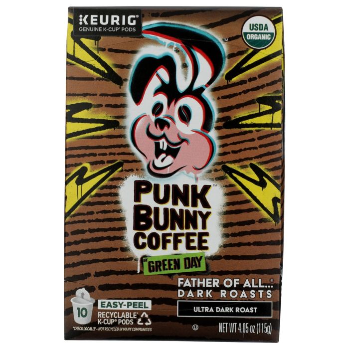 PUNK BUNNY COFFEE: Father of All Dark Roast Kcup Coffee, 10 ea