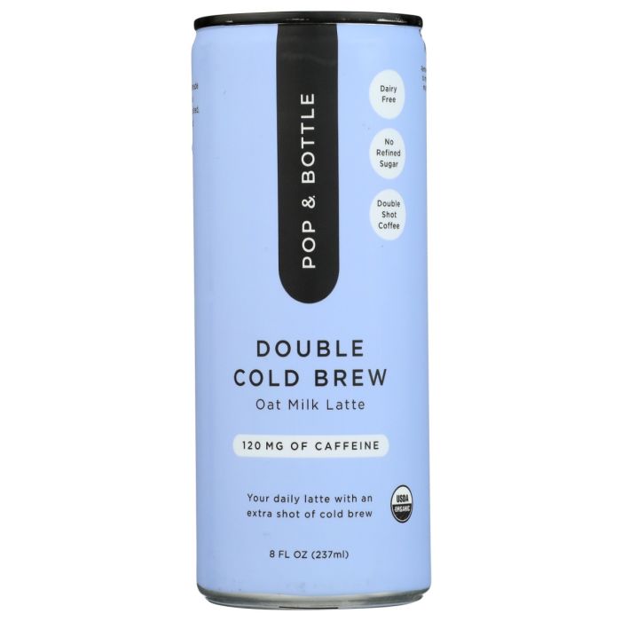 POP AND BOTTLE: Double Cold Brew Oat Milk Latte, 8 fo