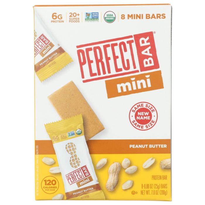 PERFECT FOODS: Peanut Butter Mini Bars 8pk, 7 oz