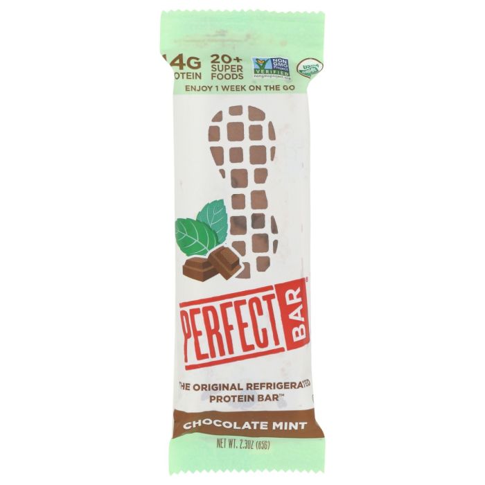 PERFECT FOODS: Chocolate Mint Bar, 2.3 oz