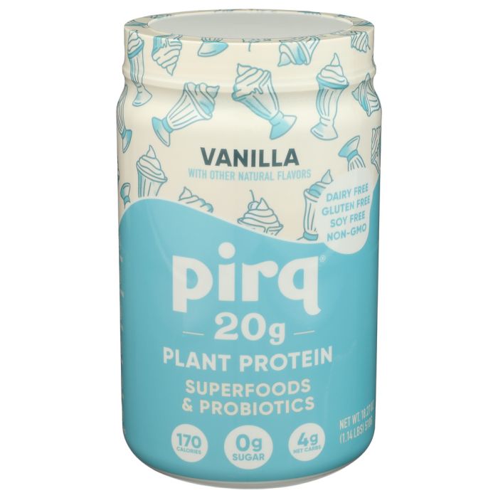 PIRQ: Vanilla Plant Protein Powder, 1.14 lb