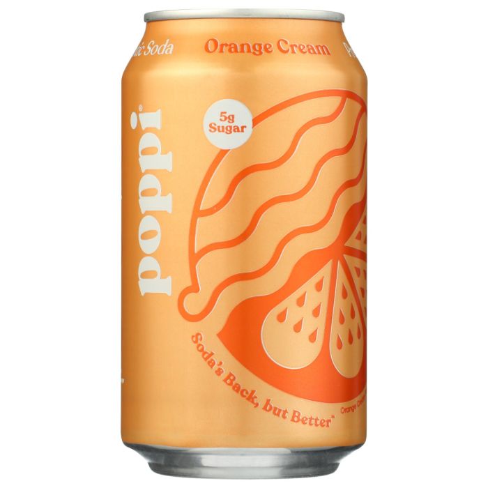 POPPI: Orange Cream Prebiotic Soda, 12 fo
