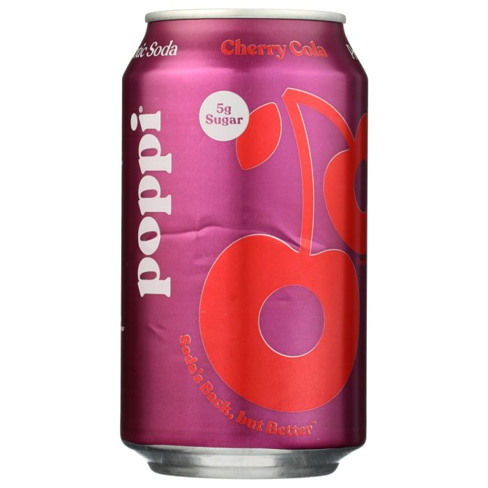 POPPI: Cherry Cola Prebiotic Soda, 12 fo