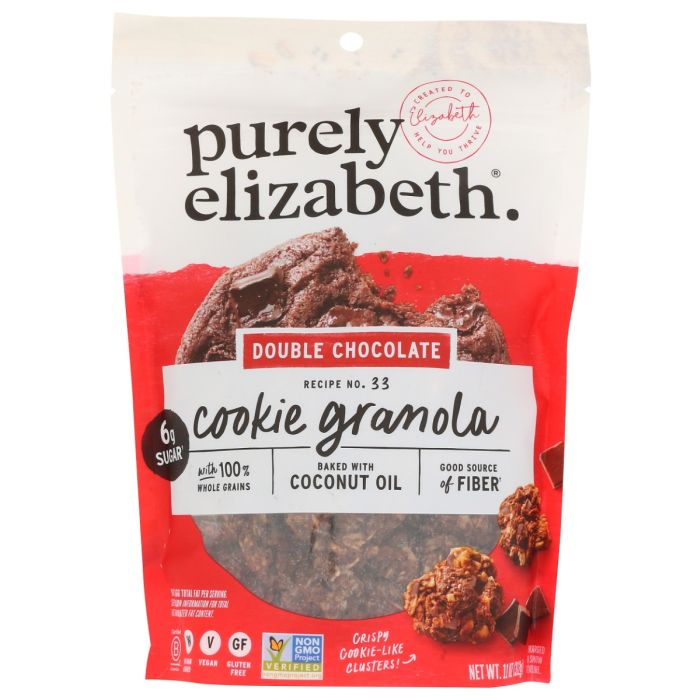 PURELY ELIZABETH: Double Chocolate Cookie Granola, 11 oz
