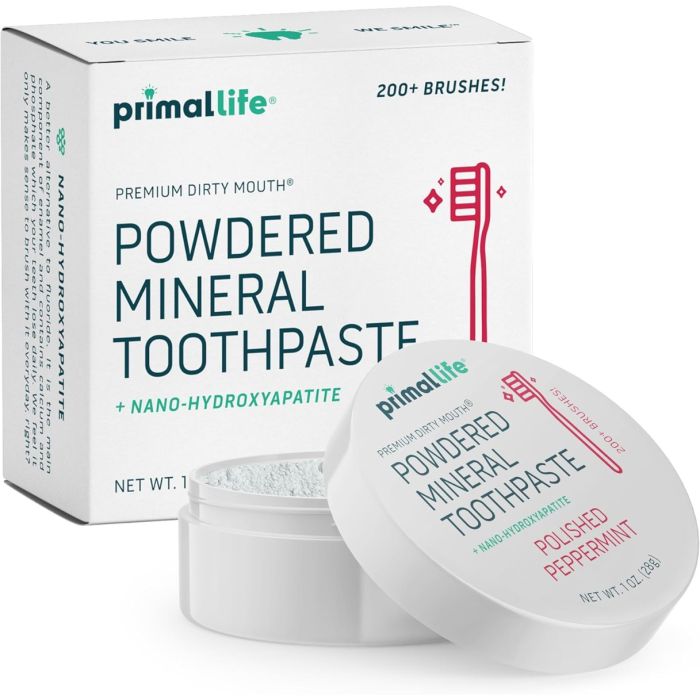 PRIMAL LIFE ORGANICS: Toothpowder Peppermint, 1 oz