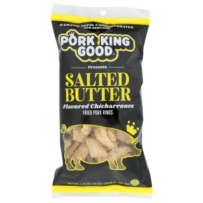 PORK KING GOOD: Salted Butter Pork Rinds, 1.75 oz