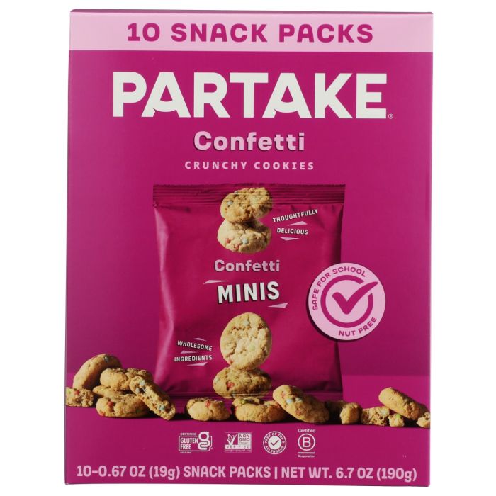 PARTAKE FOODS: Mini Confetti Crunchy Cookies, 6.7 oz