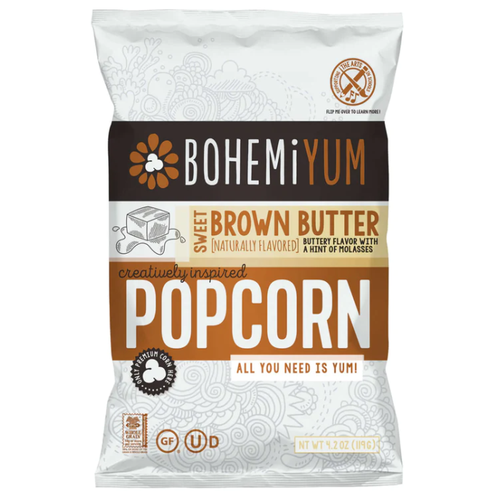 BOHEMIYUM: Sweet Brown Butter Popcorn, 4.2 oz
