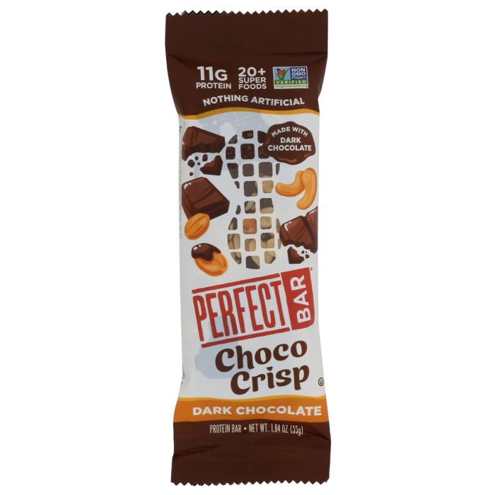 PERFECT FOODS: Dark Chocolate Choco Crisp Bar, 1.94 oz