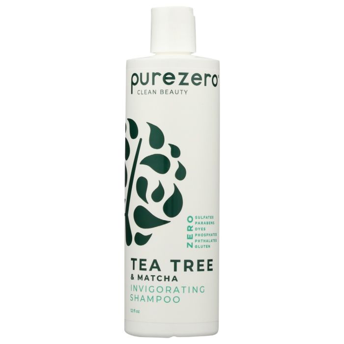 PUREZERO: Tea Tree and Matcha Invigorating Shampoo, 12 oz