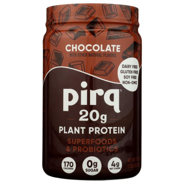 PIRQ: Chocolate Plant Protein Powder 30g, 1.37 lb