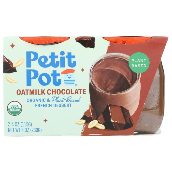 PETIT POT: Plant Based Oatmilk Chocolate French Dessert, 8 oz