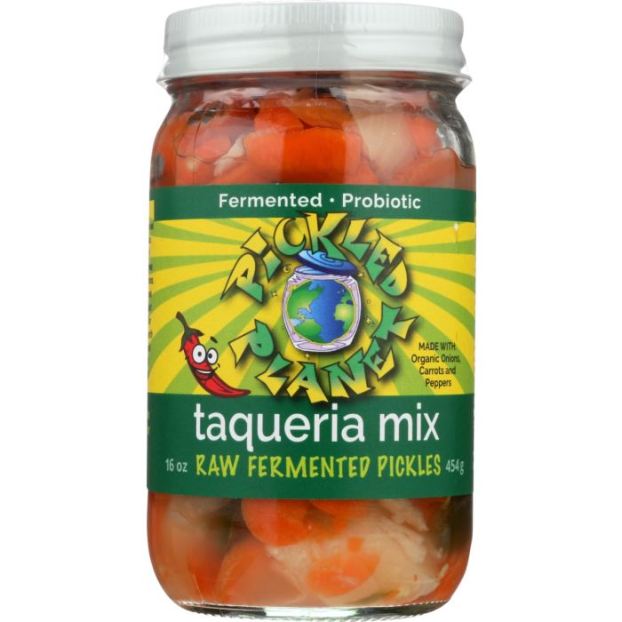 PICKLED PLANET: Taqueria Mix Raw Fermented Pickles, 16 oz