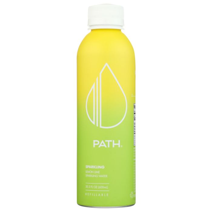 PATHWATER: Sparkling Lemon Lime Water, 20.3 fo