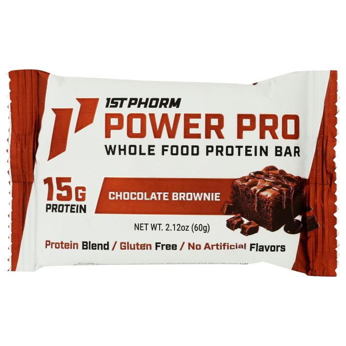1ST PHORM: Chocolate Brownie Power Pro Bar, 2.12 oz