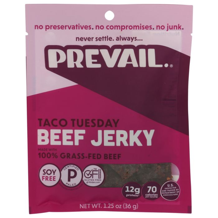 PREVAIL: Taco Tuesday Beef Jerky, 1.25 oz