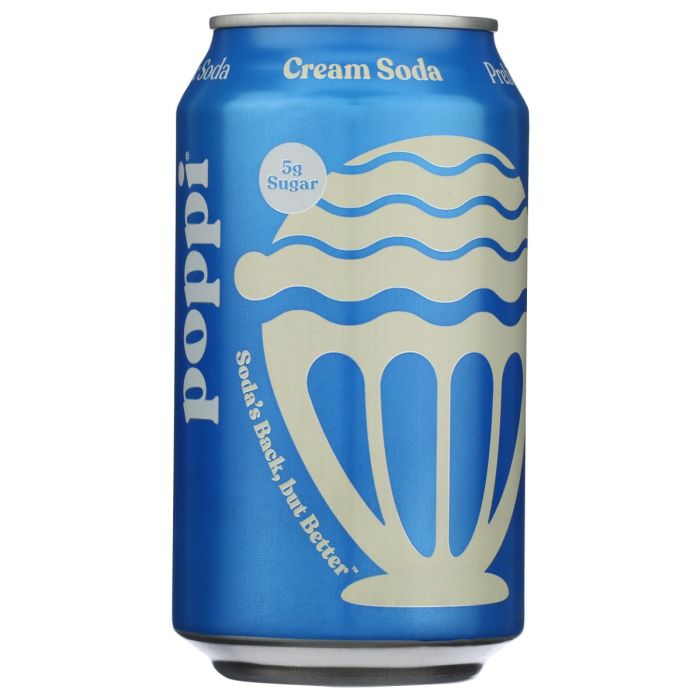 POPPI: Cream Soda Prebiotic Soda, 12 fo