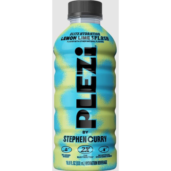 PLEZI: Lemon Lime Splash Hydration Beverage, 16.9 fo