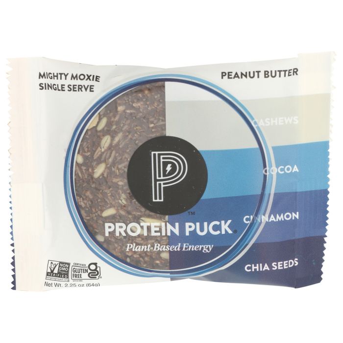 PROTEIN PUCK: Mighty Moxie Plant Based Energy Bar, 2.25 oz