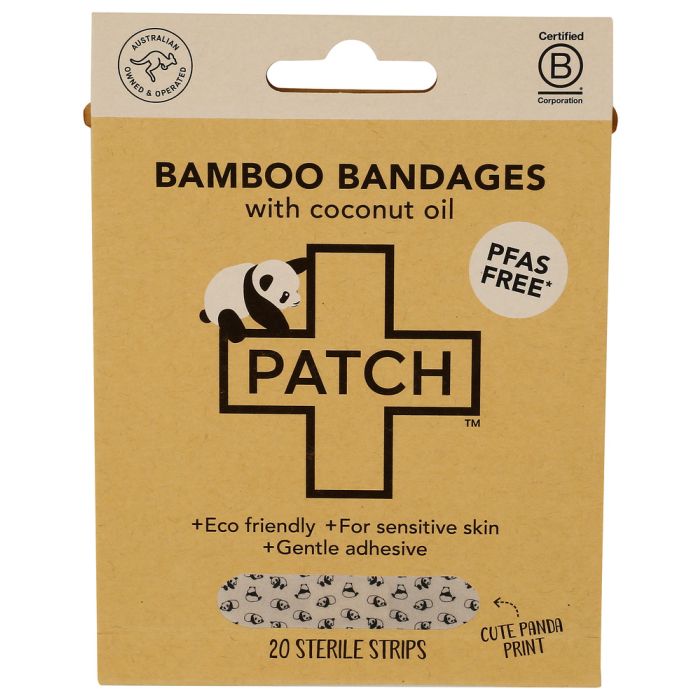 PATCH: Bamboo Strip Bandages with Coconut Oil, 20 pc