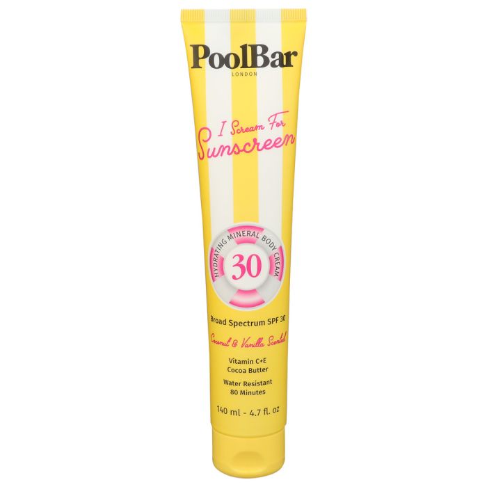 POOLBAR: Mineral SPF 30 Body Cream, 4.7 oz