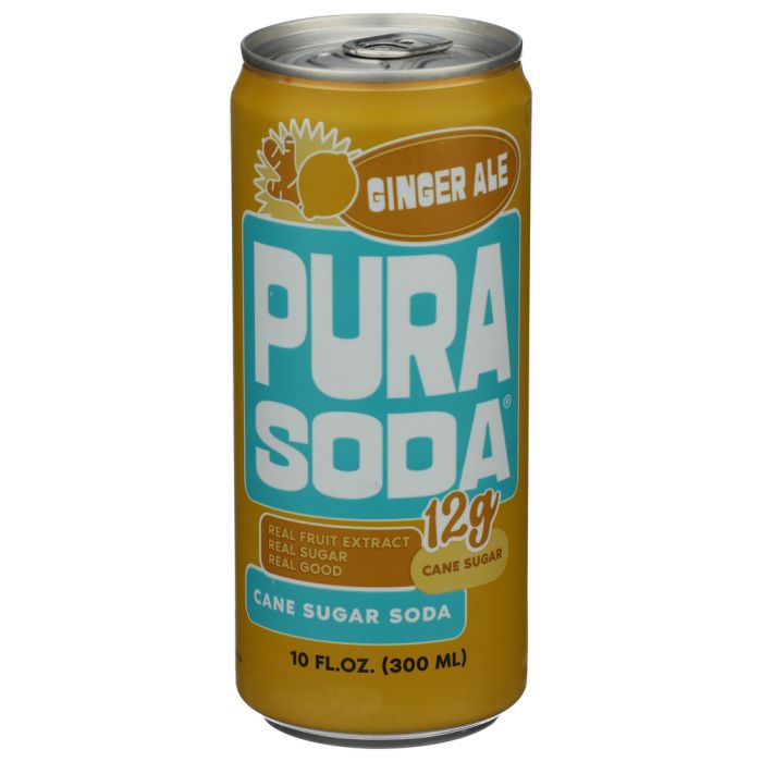 PURA SODA: Ginger Ale Soda, 10 fo