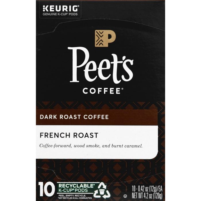 PEETS COFFEE: French Roast Blend KCup Pods, 10 ea