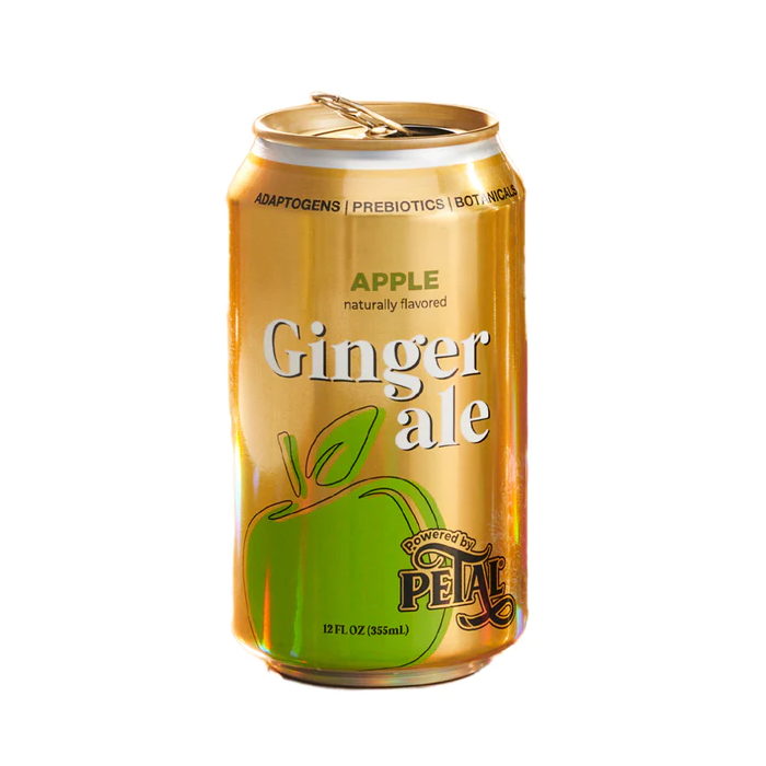 PETAL: Apple Ginger Ale Soda, 12 fo