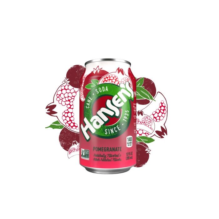 HANSEN: Cane Soda Pomegranate 6-12oz, 72 oz