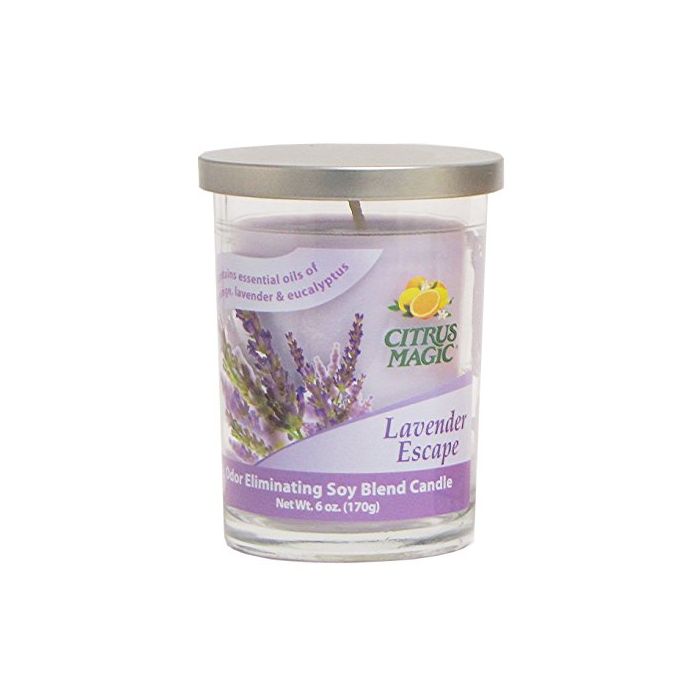 CITRUS MAGIC: Odor Eliminating Candle Lavender, 6 oz