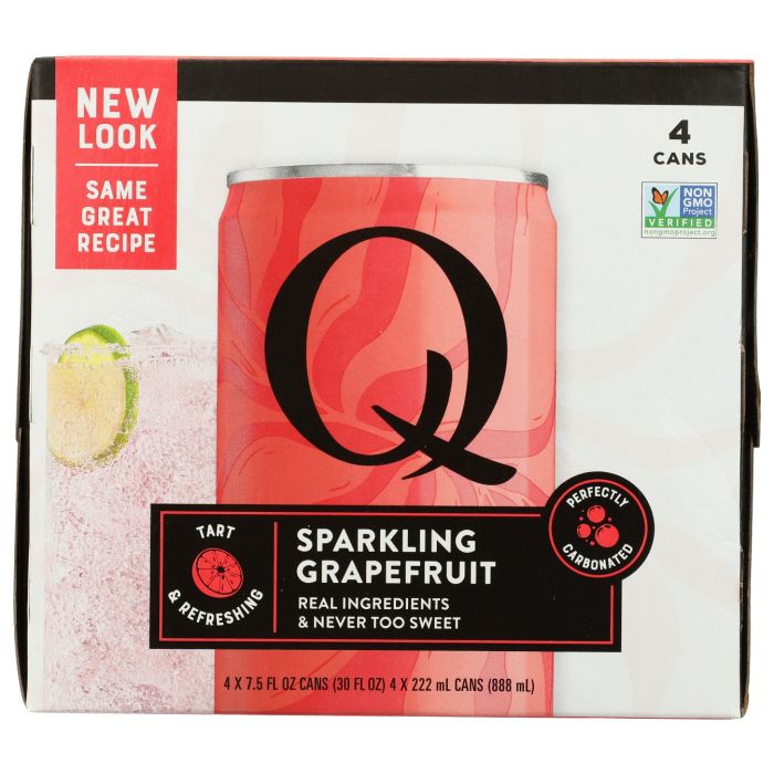 Q TONIC: Sparkling Grapefruit Soda 4Pack, 30 fo