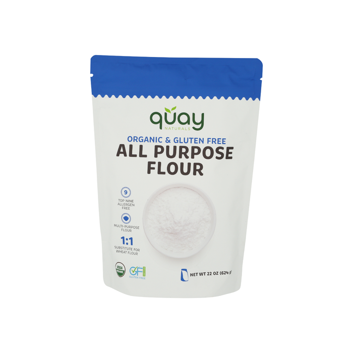 QUAY NATURALS: Organic Gluten Free All Purpose Flour, 22 oz