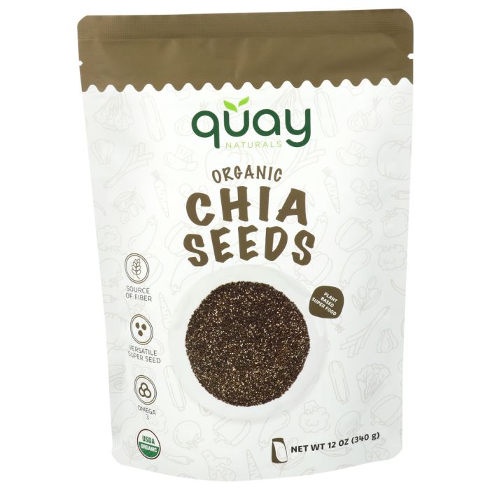 QUAY NATURALS: Organic Chia Seeds, 12 oz