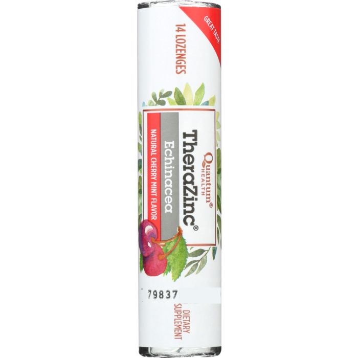QUANTUM: Thera Zinc Echinacea Lozenges Cherry Mint, 14 pc