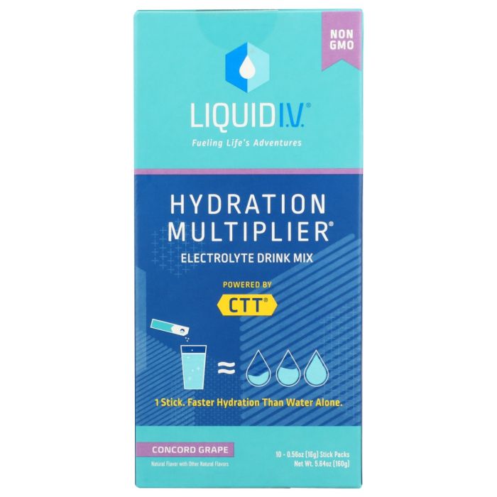 LIQUID IV: Hydration Multiplier Concord Grape 10Ct Box, 5.64 oz