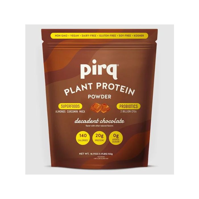 PIRQ: Plant Protein Powder Decadent Chocolate, 1.17 lb
