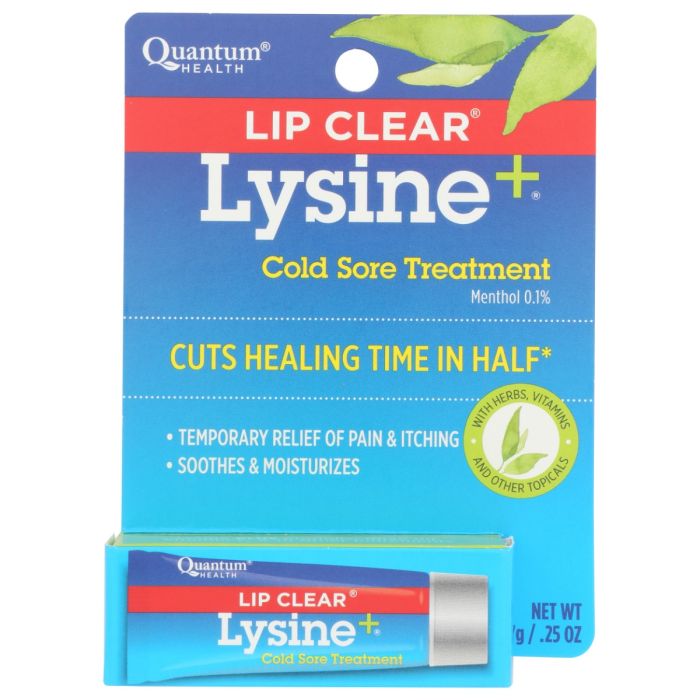 QUANTUM: Lip Clear Lysine Plus Cold Sore Treatment, 0.25 oz