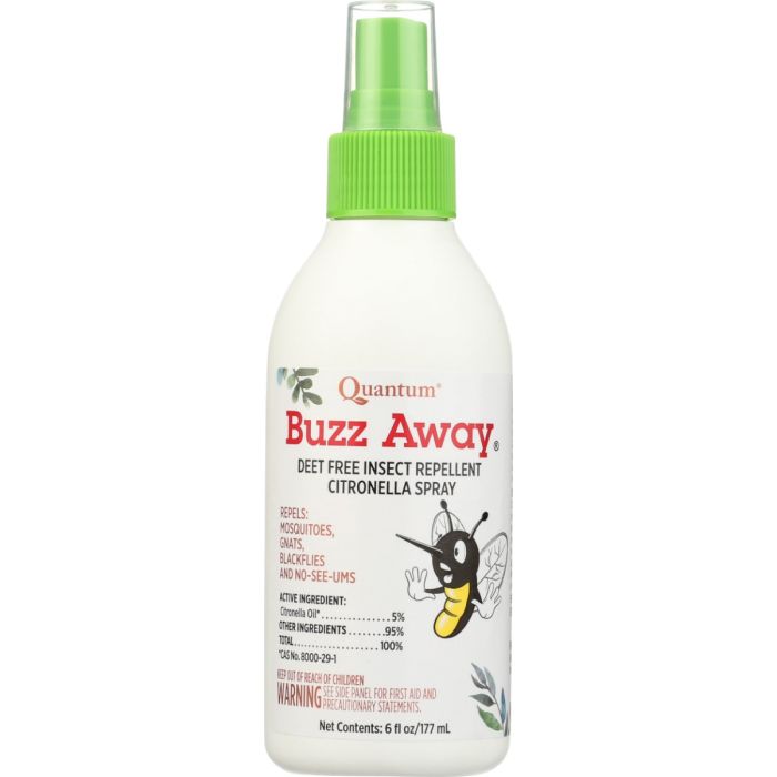 QUANTUM: Buzz Away Deet Free Insect Repellent Citronella Spray, 6 oz