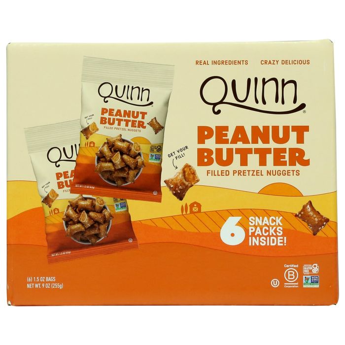 QUINN: Peanut Butter Filled Pretzel Nuggers 6 Count, 9 oz